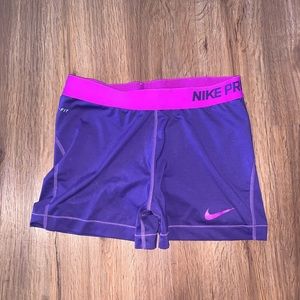 Purple Nike Pro Spandex